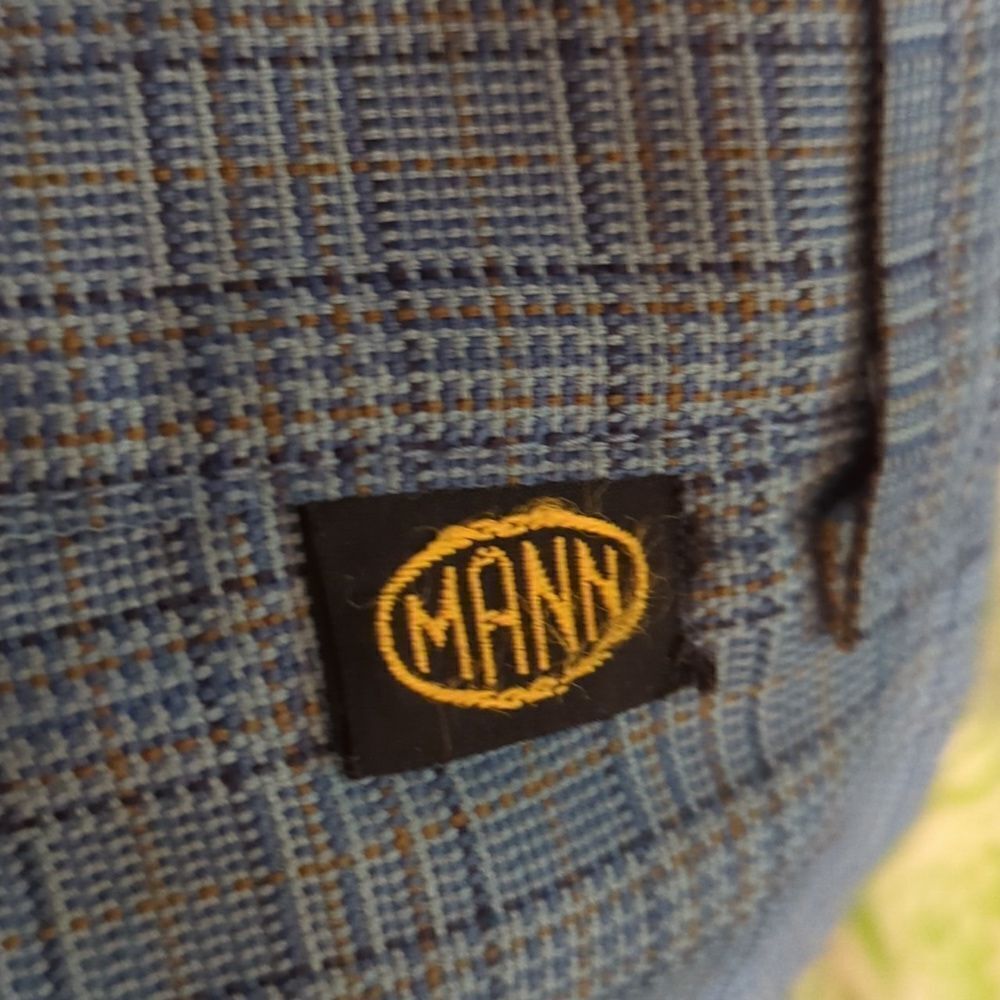 Vintage Mann blue plaid pants - Picture 4 of 5